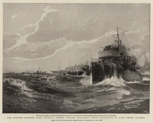 The Spanish Torpedo Boat Flotilla Under Captain Villaamil Which Assembled at Cape Verde Islands